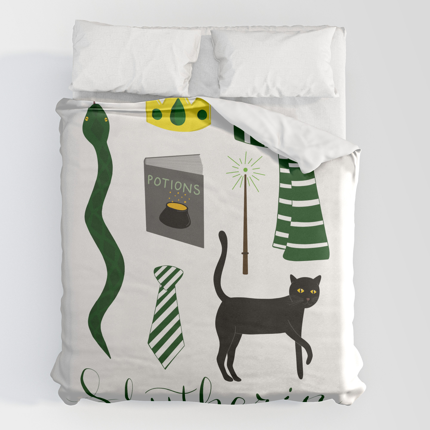 The House Of Slytherin Duvet Cover By, Slytherin Duvet Cover