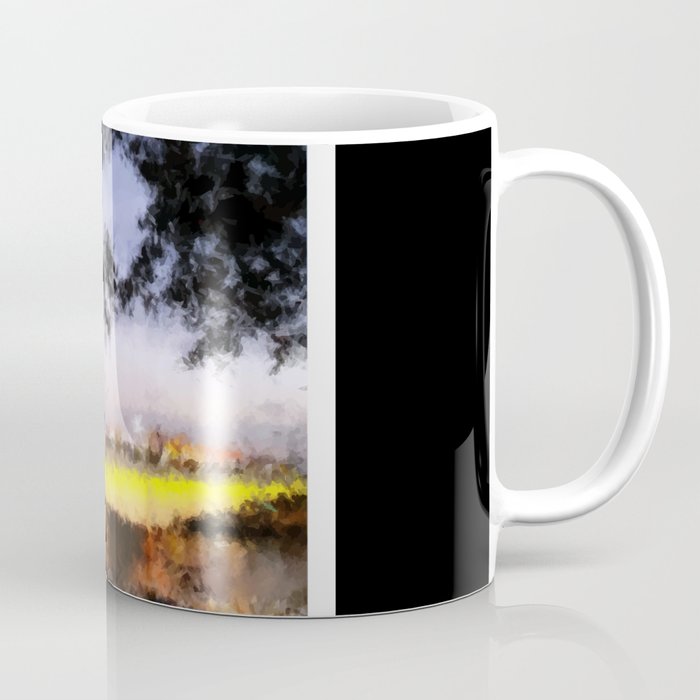Beautiful Brisbane City Victoria Bridge Digital Painting Coffee