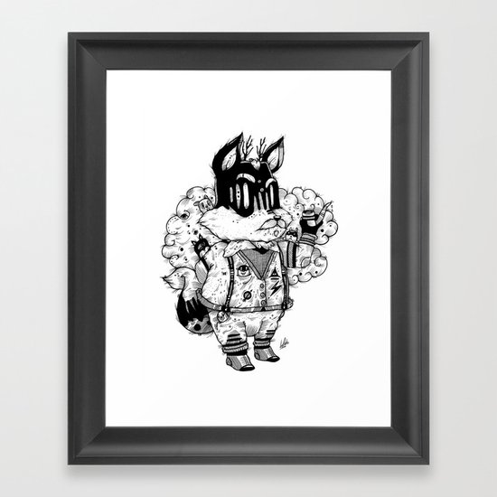 Watch & Learn Dear Creatures (Black & White Version) Framed Art Print