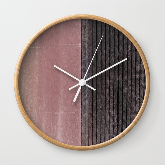 muted pink soft enzyme wash fabric look Wall Clock