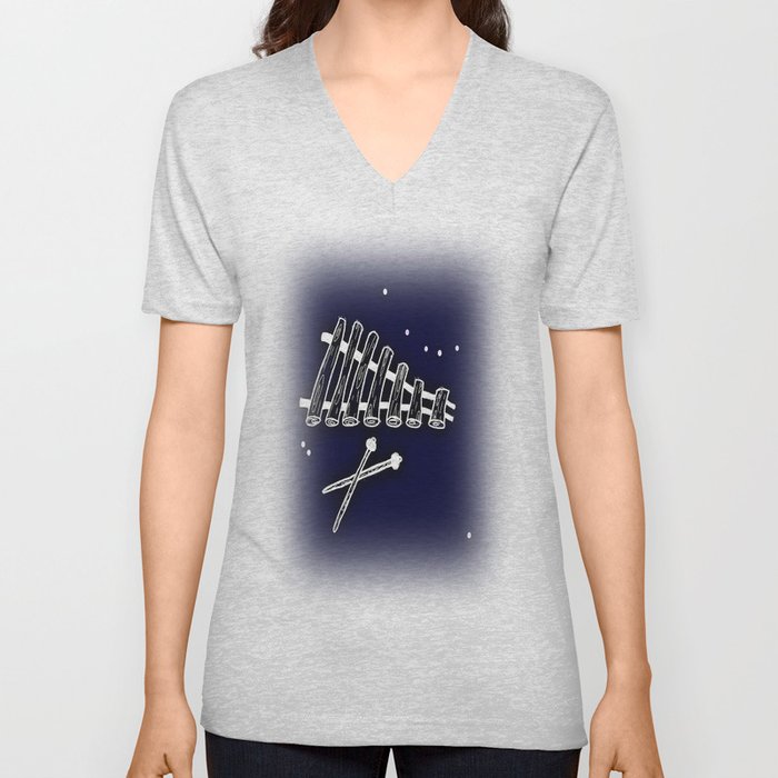 Space Marimba V Neck T Shirt