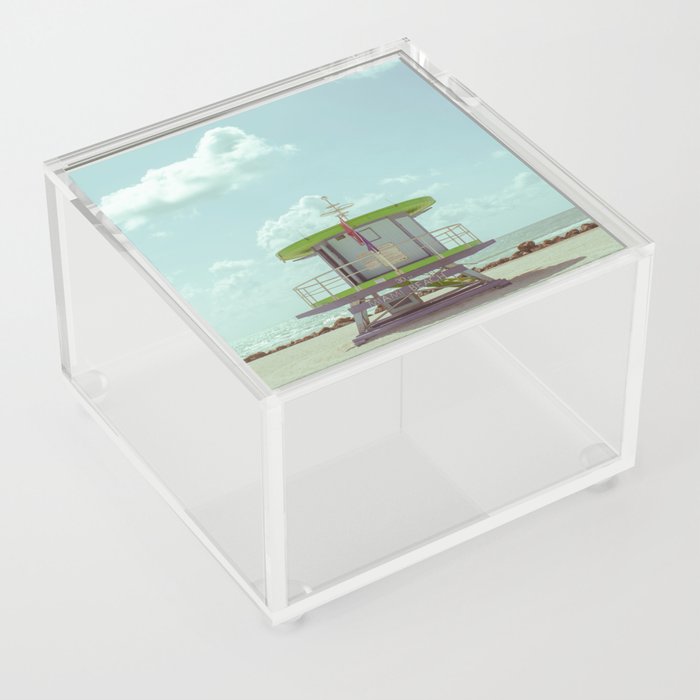 Miami - Green Life Guard Tower Acrylic Box