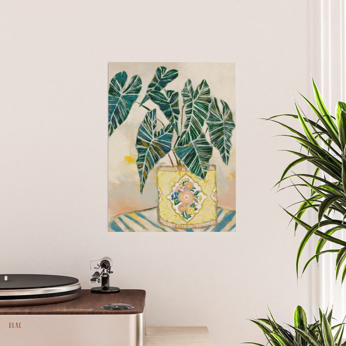 Modern Plant with Yellow Vase