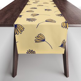 Fly Pattern Yellow Table Runner
