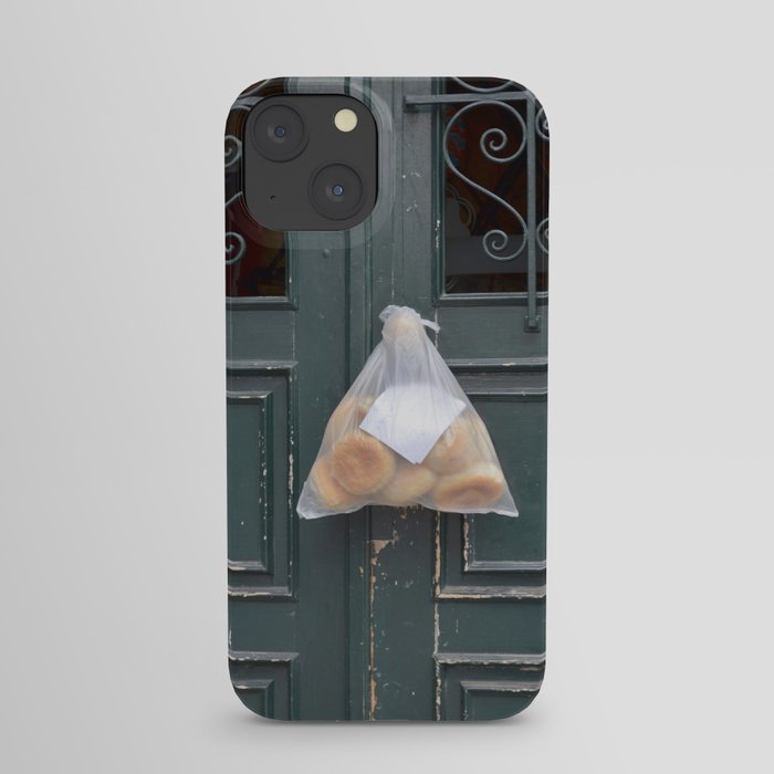 Good neighbors | Bakery delivery order hanging on the front door | Porto, Portugal iPhone Case