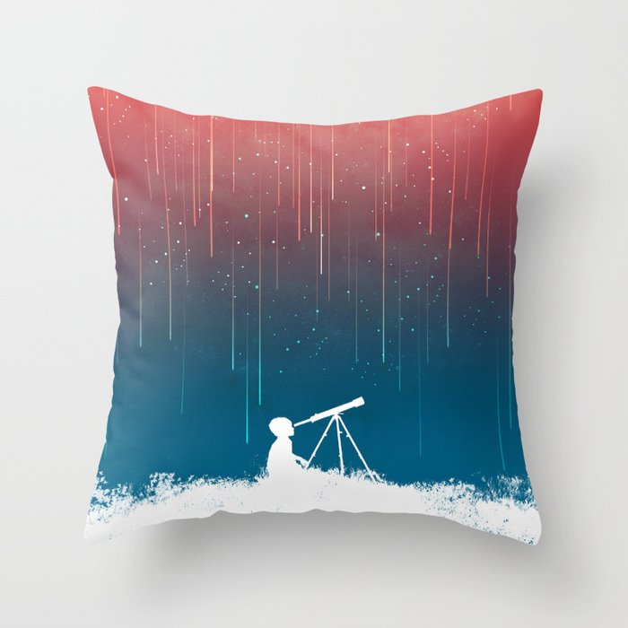 Meteor Rain (light version) Throw Pillow