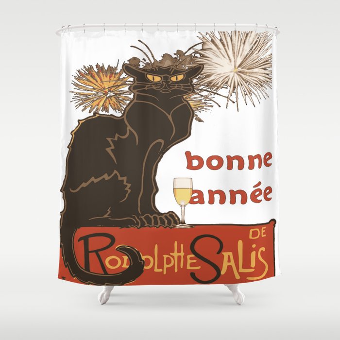 Bonne Annee Happy New Year Parody Shower Curtain