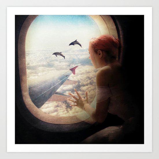 On My Way to Paris Art Print