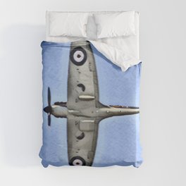 Spitfire Lines In Weathered Duvet Cover