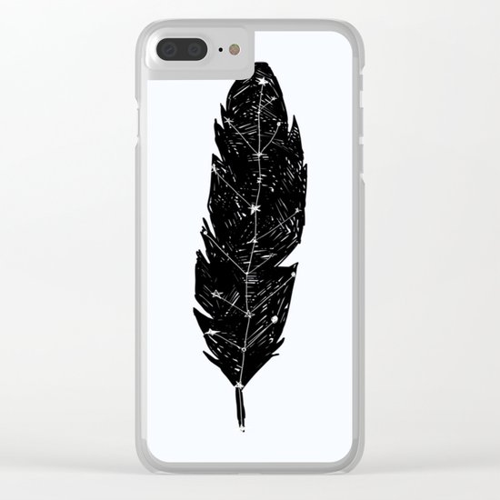 Constellation Feather Clear iPhone Case