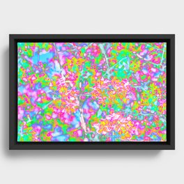 Floral Pop of Color Framed Canvas