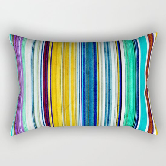 Colorful Stripes of Texture Rectangular Pillow