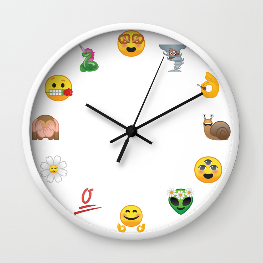Emojis I Wish Existed Wall Clock By Jenniferdaniel Society6