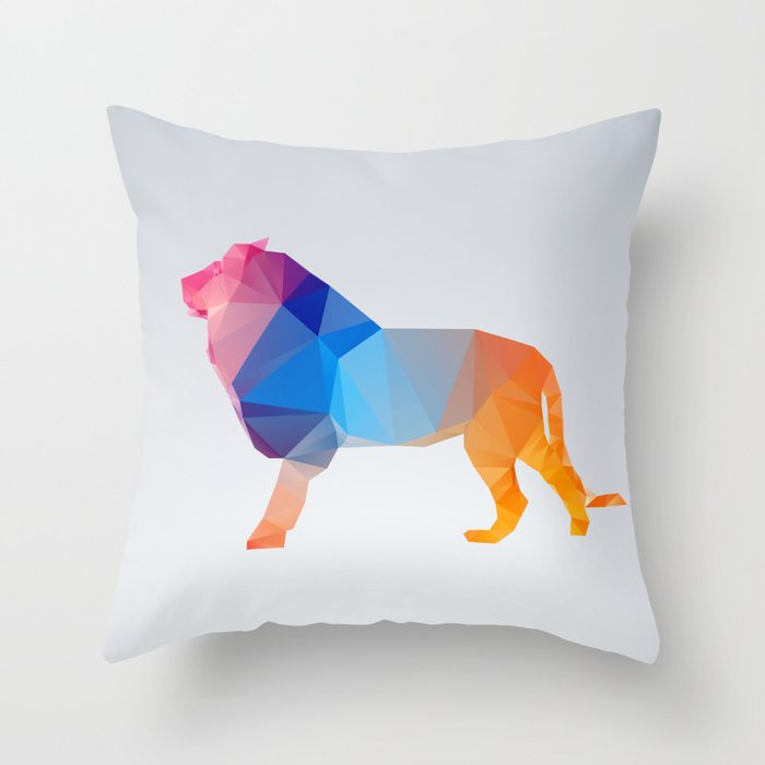 lion throw pillow