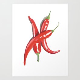 chili red pepper Art Print