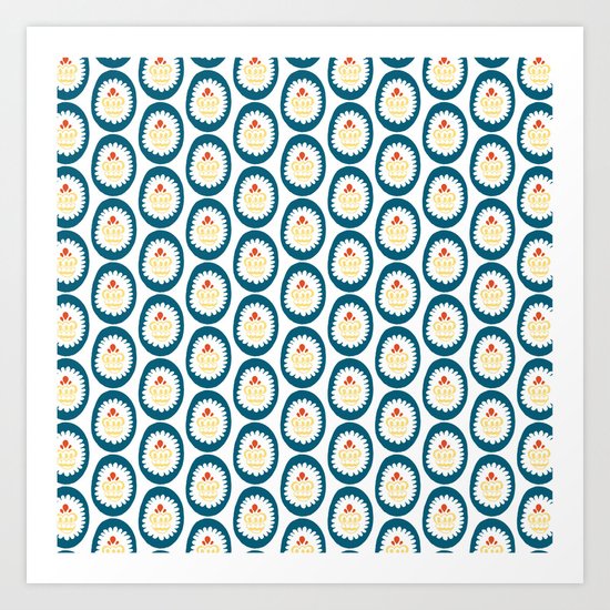 Cupcake Ovals Art Print