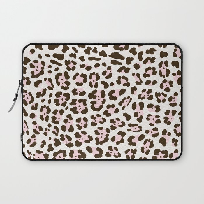 Pink Snow Leopard Animal Print Laptop Sleeve
