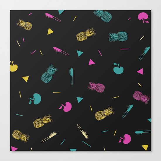 Pen Pineapple Apple Pen Canvas Print