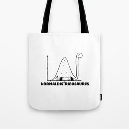 Normaldistribusaurus Normal Distribution - Funny Math Tote Bag