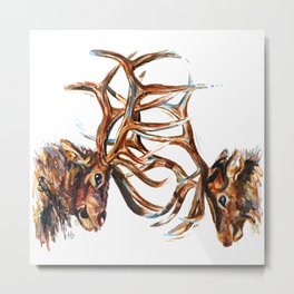 The Argument Metal Print | Abstract, Painting, Illustration, Animal 