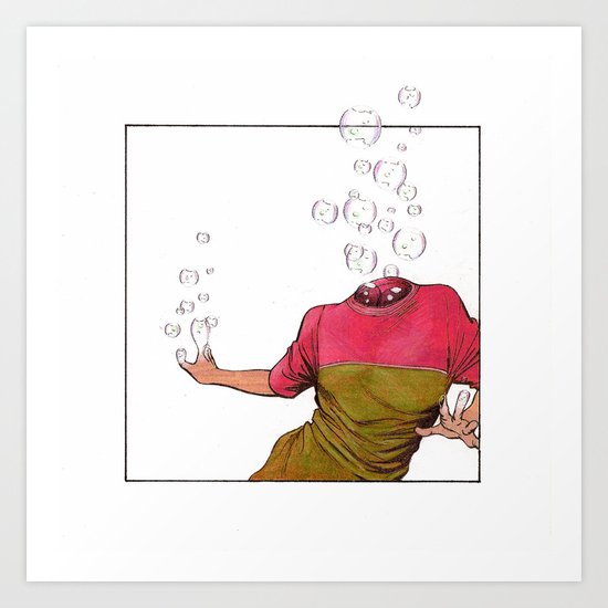 Ability to become bubbles Art Print