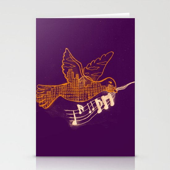 Musical Sunset Stationery Cards