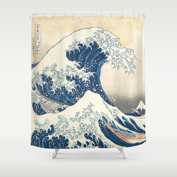 Hokusai Wave Shower Curtain