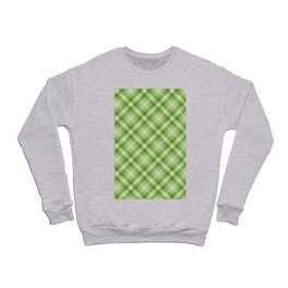 Green Gingham Checkered Pattern Crewneck Sweatshirt