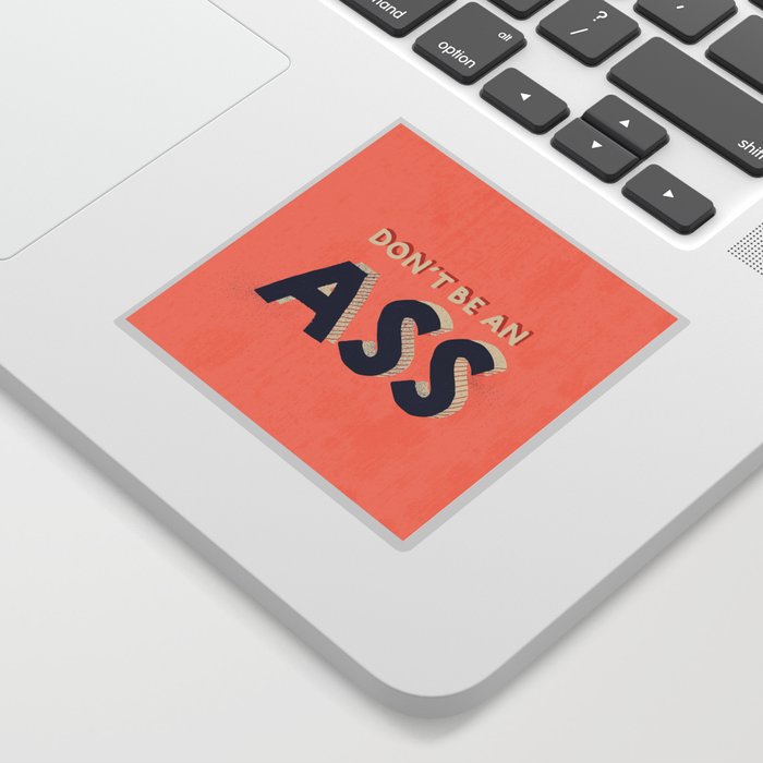 DON'T BE AN ASS - naughty type Sticker