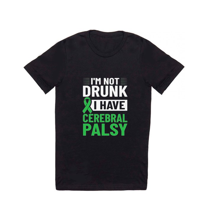 Cerebral Palsy Green Ribbon Brain Damage Awareness T Shirt