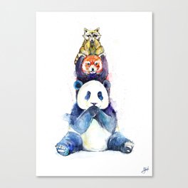 Pandamonium Canvas Print