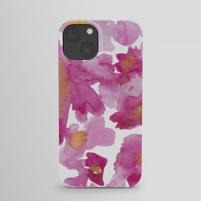 Hot Pink Florals iPhone Case