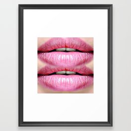 Sexy lips Framed Art Print