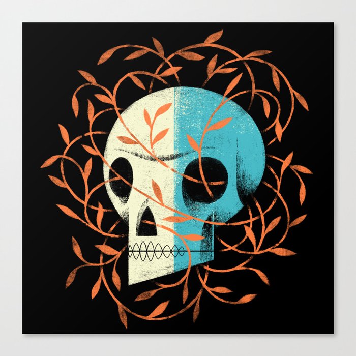 Skull Vines Canvas Print