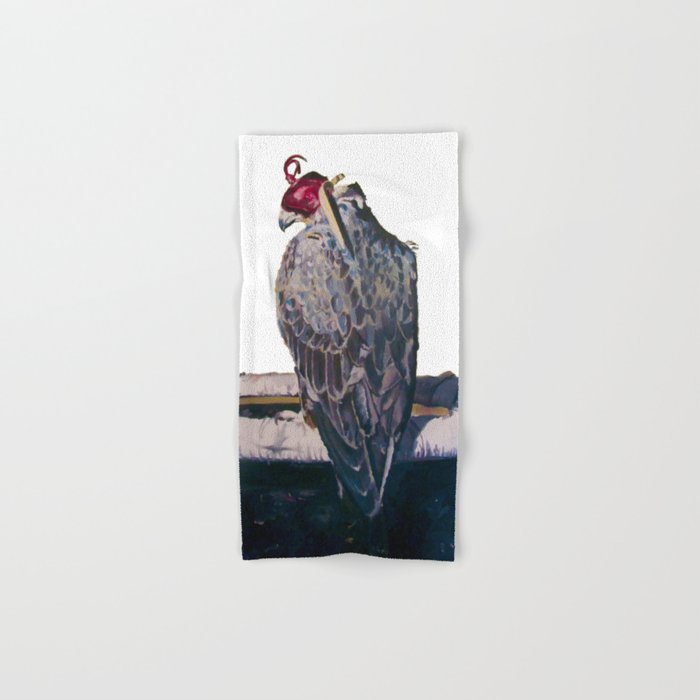 Gyrfalcon - falcon painting Hand & Bath Towel