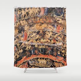Bartolomeo Di Fruosino - Inferno, from the Divine Comedy by Dante Shower Curtain