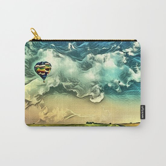 Air Balloon in the Sky with Clouds over the Landscape Carry-All Pouch