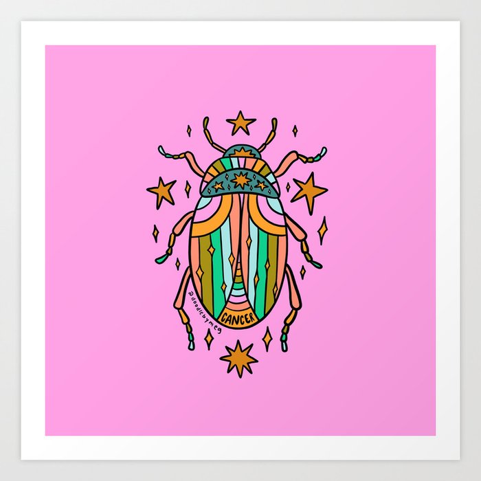 Cancer Beetle Art Print by Doodle by Meg | Society6