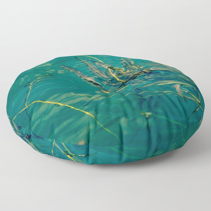 Blue Pond Branches Floor Pillow