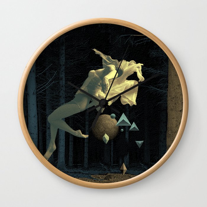 At night in the forest Wall Clock