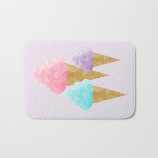 Geometric Ice Cream Bath Mat