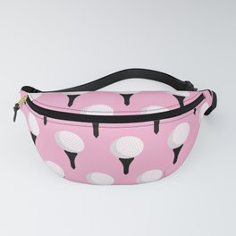 Golf Ball & Tee Pattern (Pink) Fanny Pack