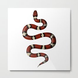 Kundalini red snake on white Metal Print | Digital, Enlightment, Kundalini, Graphicdesign, Red, Snake 