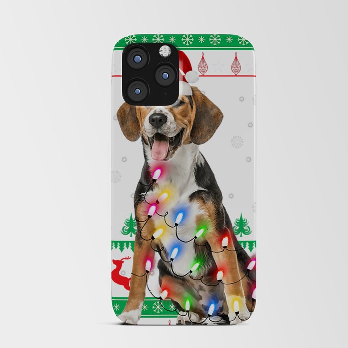 Beagle Christmas Santa Hat Light Dog Lover 85 Dog Lover iPhone Card Case