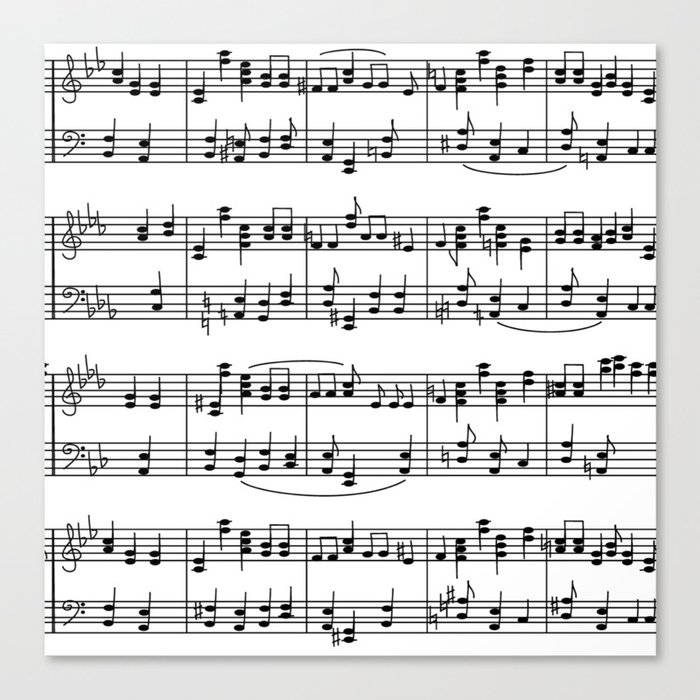Musical Notes Shape for Song Canvas Print