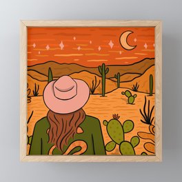 Desert Girl Framed Mini Art Print