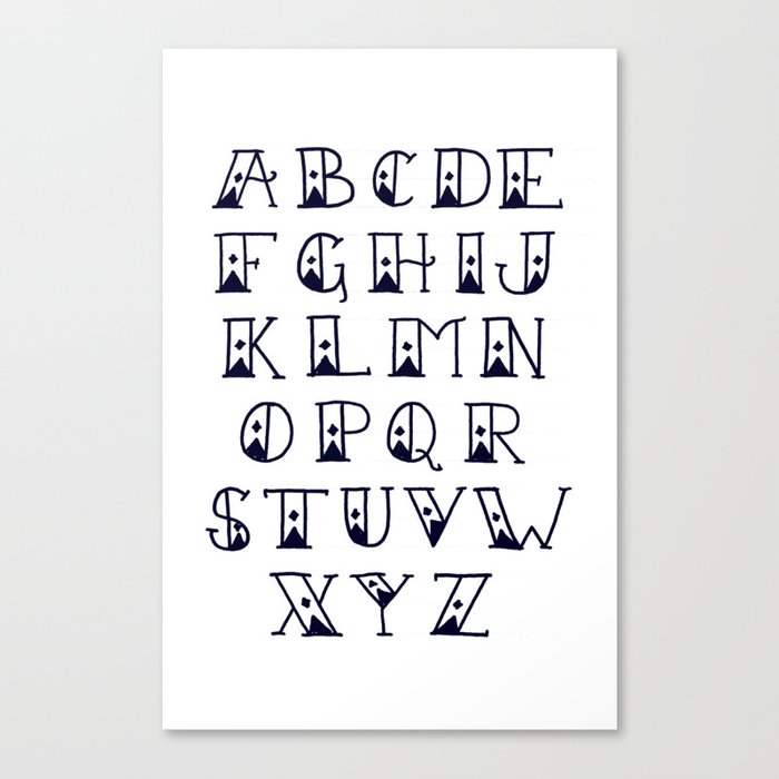 fancy lettering alphabet