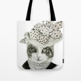A cat with a hat Tote Bag