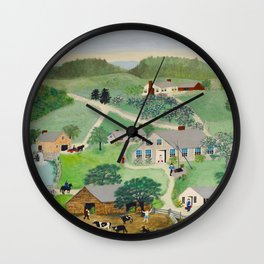 Anna Mary Robertson 'Grandma' Moses The Old Oaken Bucket American Folk Art Wall Clock