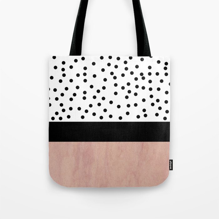 Pink marble and dots Tote Bag by ARTbyJWP | Society6